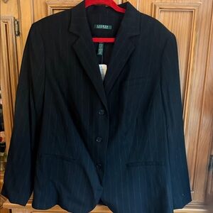 Lauren Ralph Lauren black Pinstripe Blazer